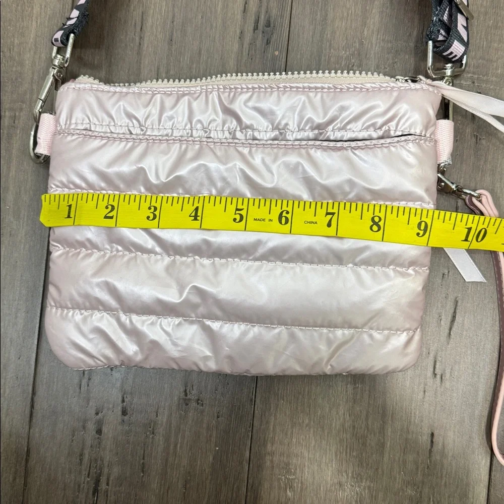LemonBella‎ small puffer Pink Quilted Crossbody Bag wristlet
